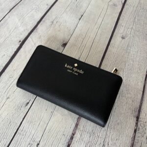 KS - Schuyler Saffiano PVC Large Slim Wallet - Black