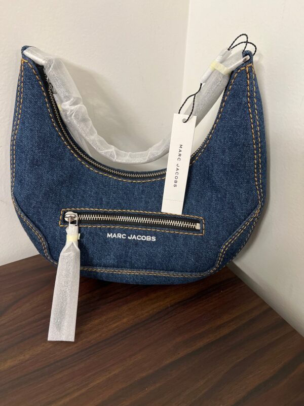 MJ - Small Crescent Shoulder Bag - Denim