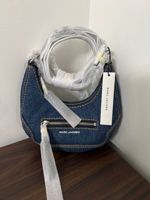 MJ - Mini Crescent Crossbody Bag - Denim