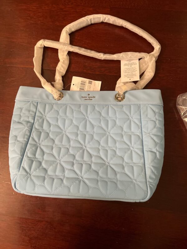 KS - spade flower quilted small tote - montauk bl 403 XT6