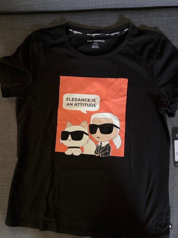 Karl Lagerfled - Elegance Quote tshirt - black