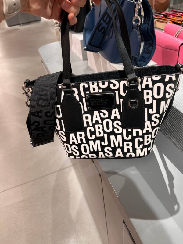 MJ - Trademarc Monogram Logo 2-Way Tote Bag - 005  BLACKWHITE