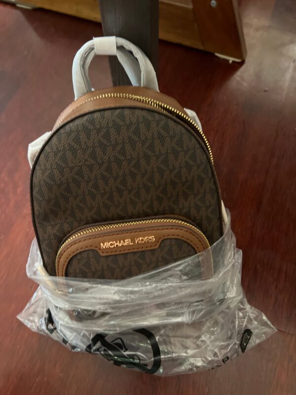 MK - Jaycee XS Convertible zipped backpack - brownsignature
