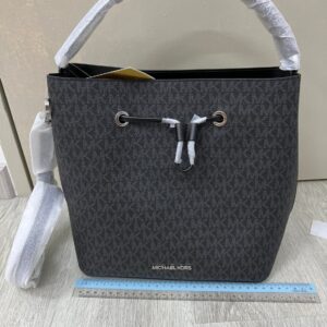 MK - Suri Large Bucket Signature Messenger - Black